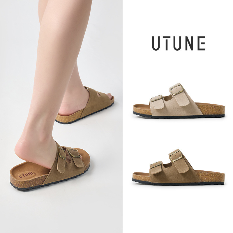 Premium Tone Fashion Retro Birkendish Slippers Women's 2025 New Summer Outer Wear Birkendish Shoes Cork Slide Sandals Premium Tone Fashion Retro Birkendish Slippers Women's 2025 New Summer Outer Wear Birkendish Shoes Cork Slide Sandals