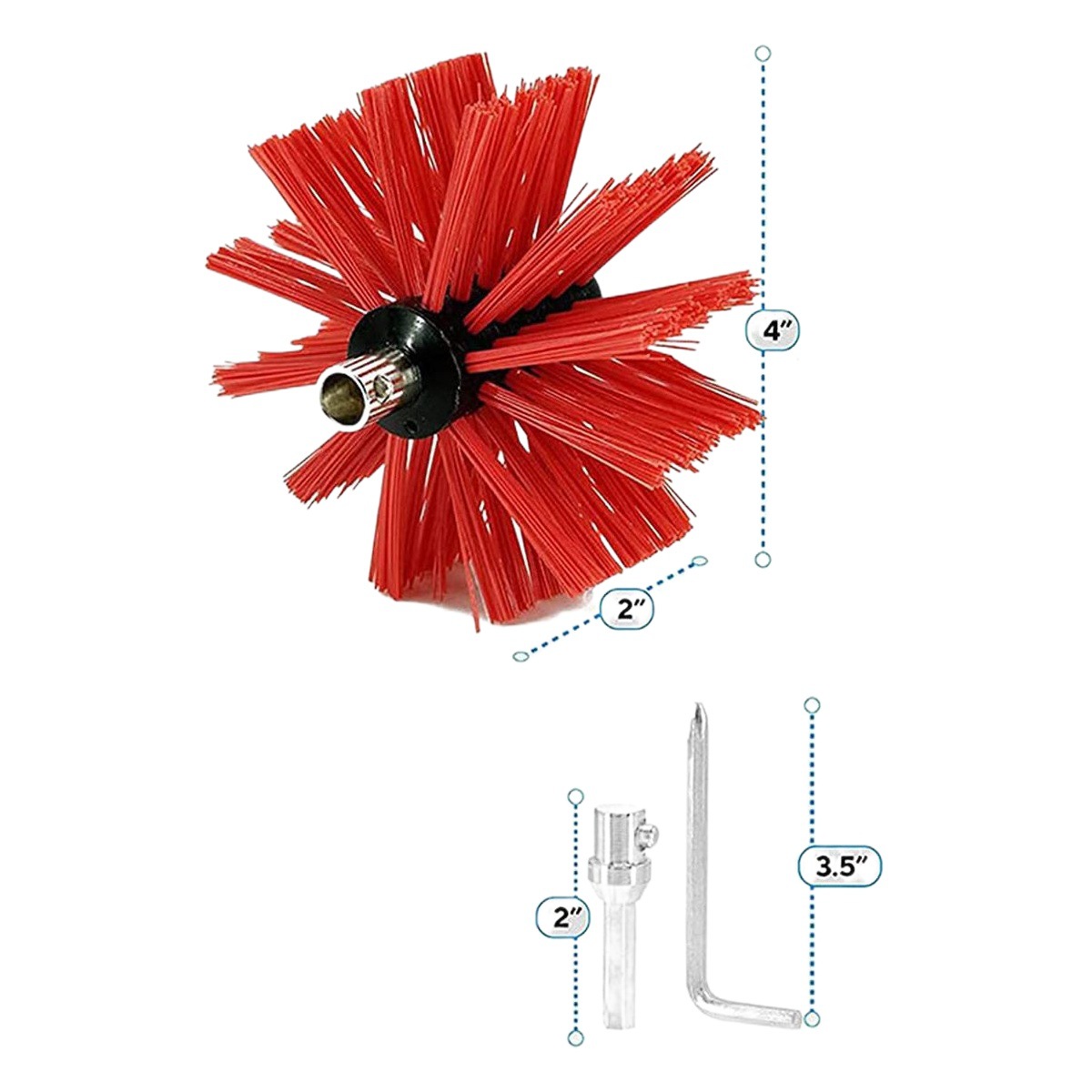 Venta caliente transfronteriza secador de tubería herramienta de limpieza traje de cepillo taladro eléctrico chimenea cepillo de limpieza
