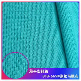 专业网孔供应针织鸟眼布蜂巢布网眼布运动服装面料