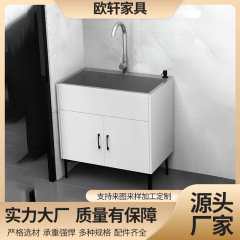 厨房不锈钢洗菜盆一体柜洗碗池家用简易洗菜池橱柜单双槽水槽柜子
