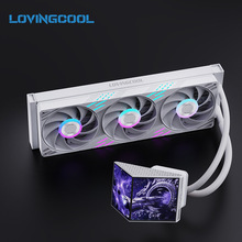 LOVINGCOOL无双水冷散热器350WTDP新款DIY双4寸屏cpu散热器跨境