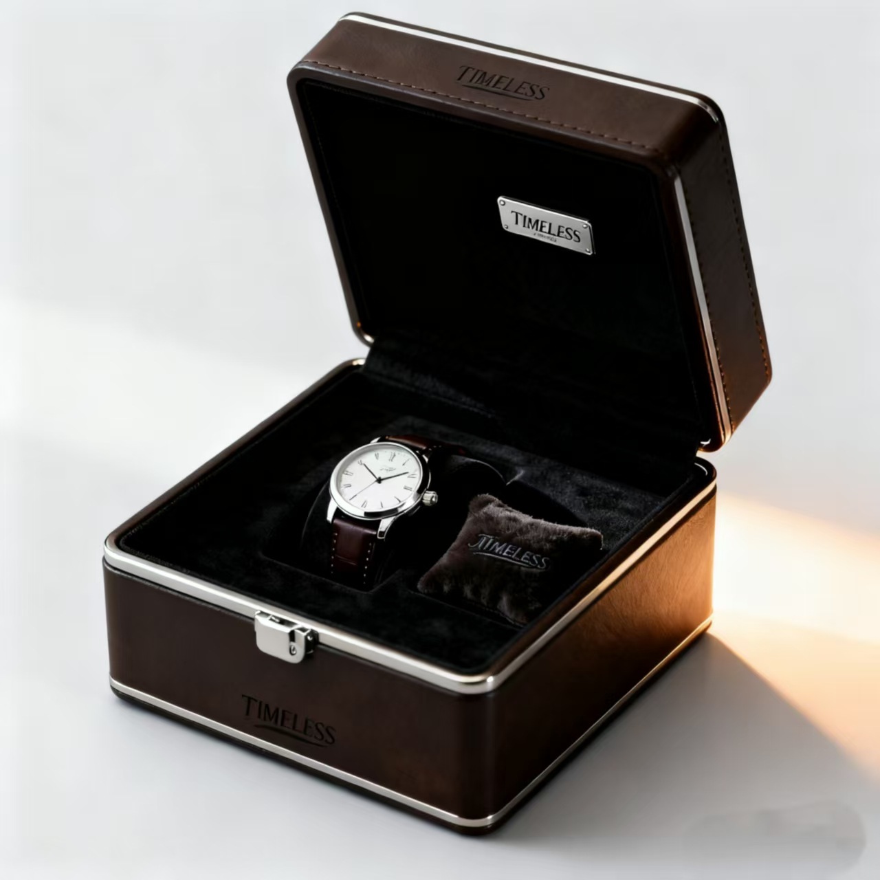 Customized Solid Wood Watch Packaging Gift Box Leather Gift Box Velvet Storage Box Supports Logo Commercial Gift Giving