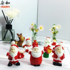 国境を越えた熱い販売クリスマスシリーズサンタクロース小さな装飾品マイクロ風景クリスマスシーン装飾品メーカー卸売