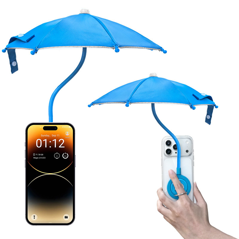 Cross-border bestseller: magsafe magnetic hose phone umbrella stand, mini sunshade umbrella, sun protection, custom-made small umbrella