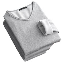 莫代尔长袖t恤男士秋衣加绒加厚保暖衣打底衫上衣服体恤男装小衫t