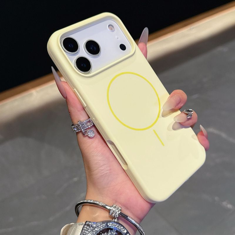 适用苹果17ProMax手机壳液态硅胶细圈磁吸iphone16纯色防摔保护套|undefined