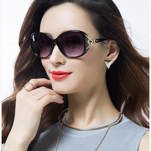 Women's Fox Head Large Frame Hollow Korean Style Slimming Sunglasses Fashion Trend Gradient Sunglasses Outdoor