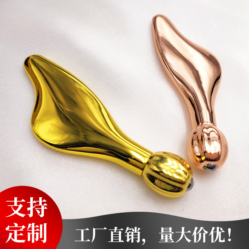 Tabla de Gua Sha de aleación de zinc, raspador facial con forma de cabeza de sirena, masaje para la piel