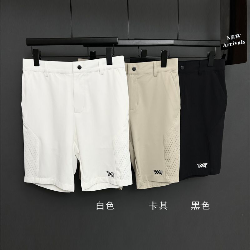 Korean Style Golf Men's Mid-Pants Summer Elastic Slim Shorts Golf Outdoor Sports Pants Men's Clothing