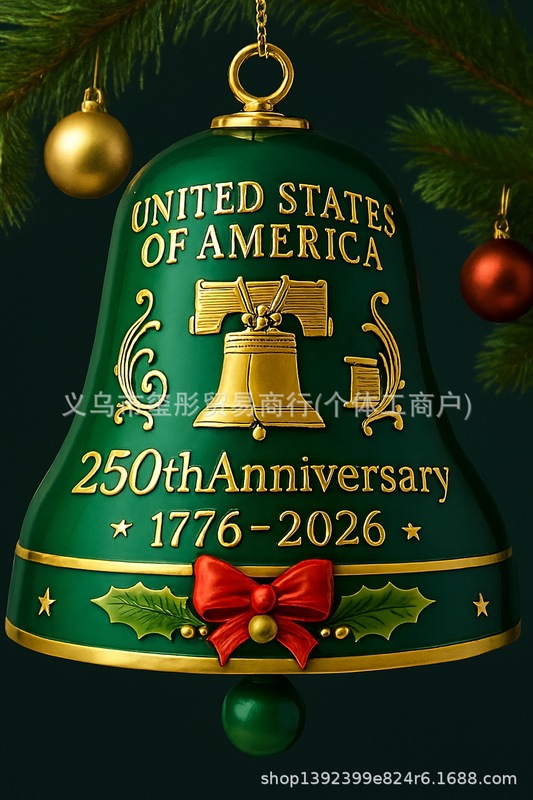 跨境新品美国250周年自由钟亚克力装饰挂件平面2D挂牌|undefined