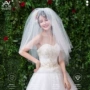 婚礼拍照新娘派对面纱