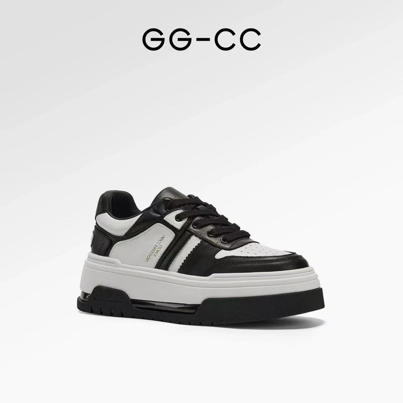 【熊猫靴】GGCC新作高級感本革の色合わせの厚い底が高くなりました。|undefined