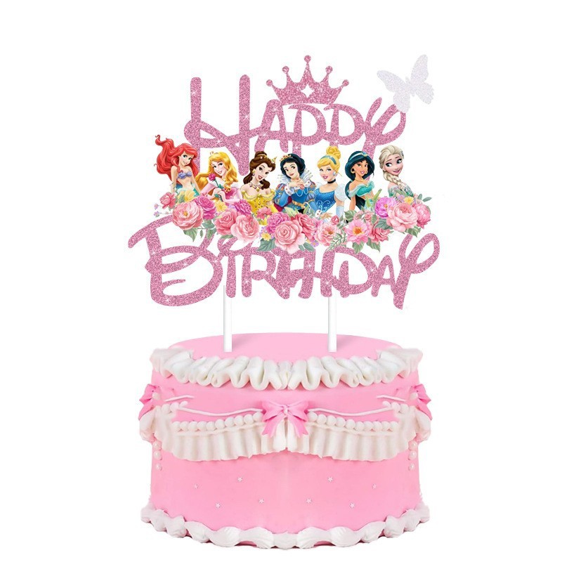 现货史迪奇蛋糕插卡索尼克闪粉HAPPY BIRTHDAY星际宝贝生日插旗插|undefined
