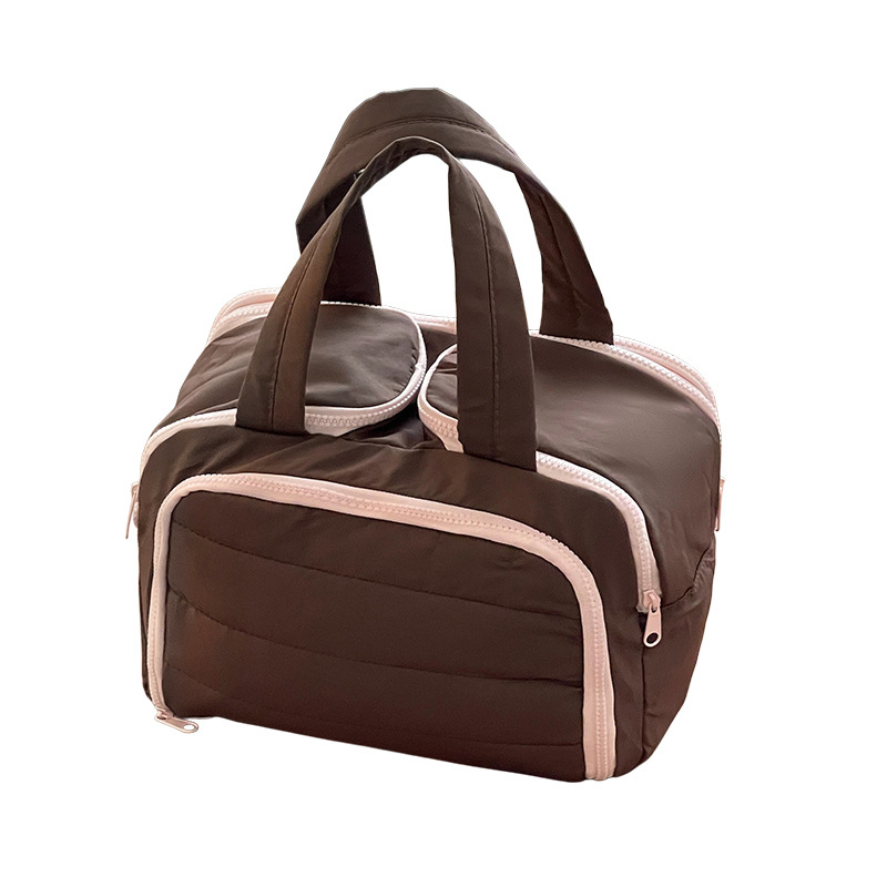 2025 nueva bolsa de cosméticos de partición de gran capacidad de apertura de doble ancho, bolsa de almacenamiento de lavado portátil de viaje esponjosa de alta calidad