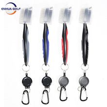 高尔夫球杆双面刷清洁刷毛刷便携式高尔夫清洁刷高尔夫配件批发