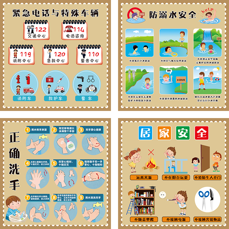 Kindergarten traffic rules logo drawing fireproof shock -proof and…