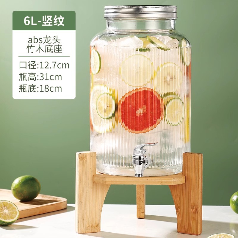 En nombre del barril de Cola, barril de bebida de cerveza, barril de vino de barman, barril de té de frutas con grifo, barril de jugo, contenedor, botella de vidrio