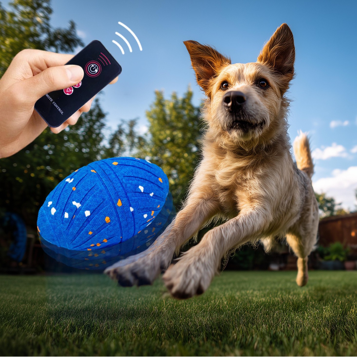 Remote-Controlled Electric Dog Toy Rugby Ball, Automatic Bouncing and Rolling, Bite-Resistant, Waterproof, Amusing Dog Artifact, Self-Pleasure and Boredom Relief
