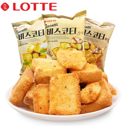 Закуски 70 г вкуса пиццы лука чеснока тоста Лотте случайные чистые красные Южная Корея импортировала еду