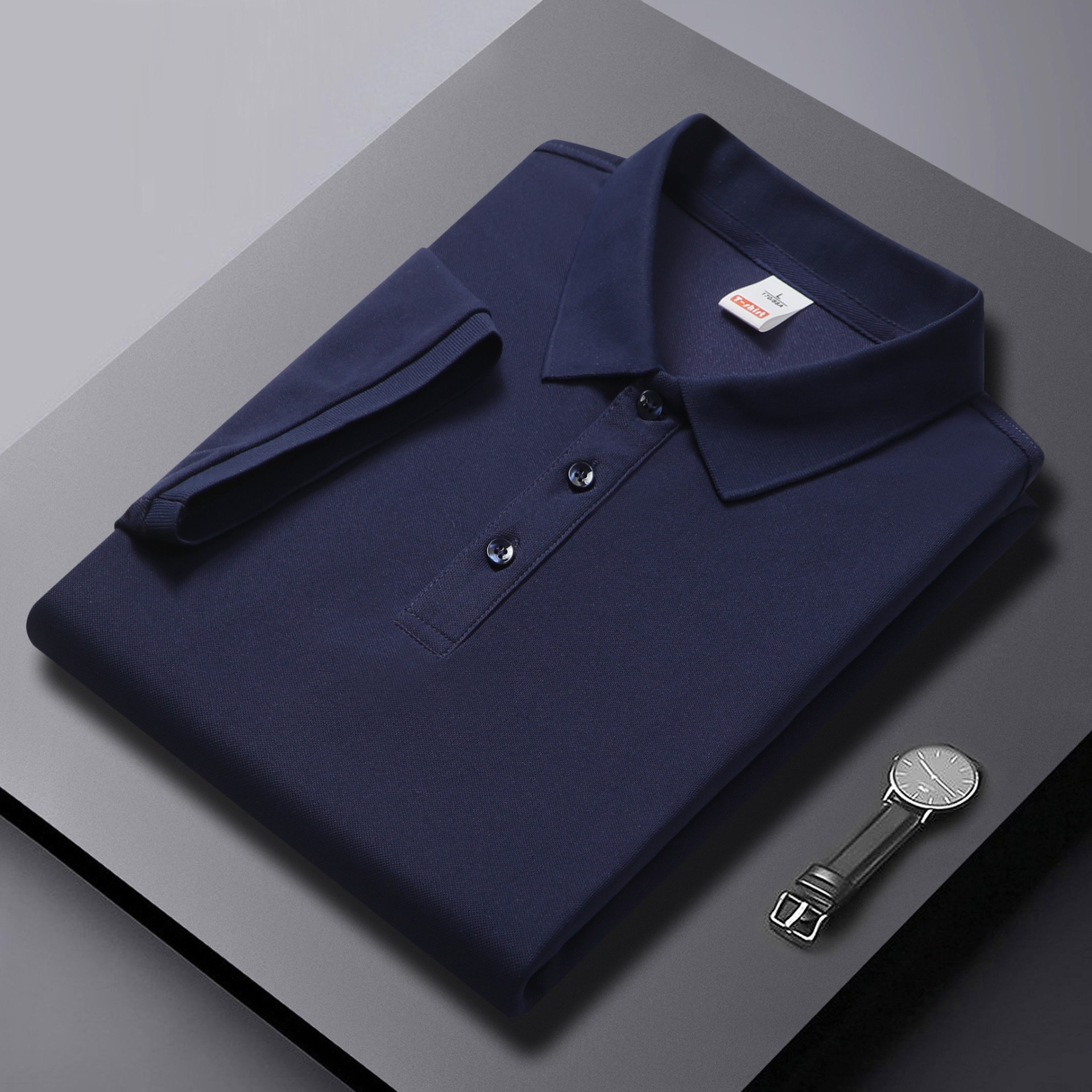 Camisas de algodón de perlas personalizadas LOGO gratis polo con solapa camiseta de manga corta para hombres y mujeres ropa de trabajo de verano fábrica transfronteriza al por mayor