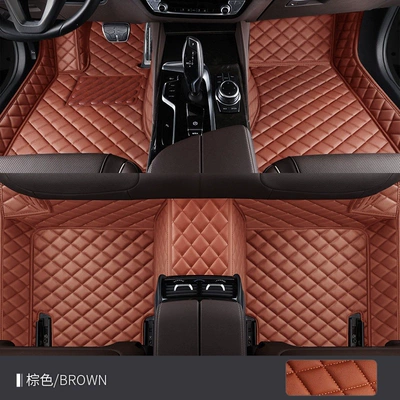 original factory carpet and leather, Universal Foot Pad - single-layer-xpe-foot-mat-brown-bmw-x12023-2024-model