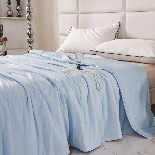  New Model A-Type Cooling Ice Silk Summer Comforter, Washable Single or Double Person Down Filled Air Conditioner Blanket, Thin Blanket Wholesale