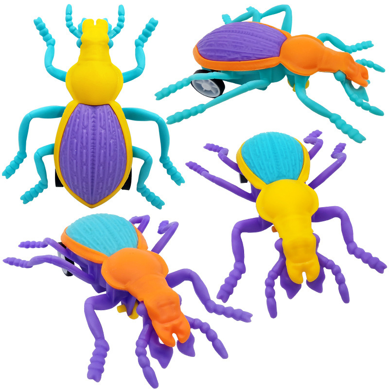 Huili paso escarabajo torcer huevos niños simulación de pequeños insectos juguetes modelo de animal enseñanza cognitiva Huili unicornio