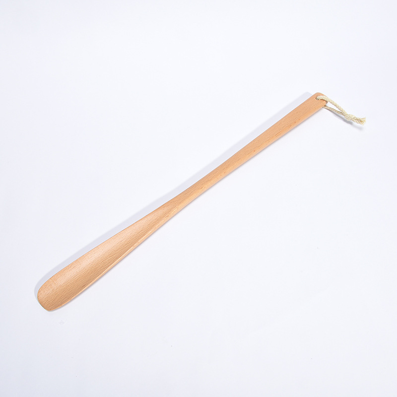 Calzador retro de madera maciza, mango largo, anciano, mujer embarazada, levantador de zapatos