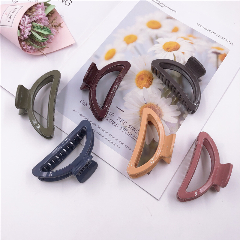 Cabeza trasera grande en línea clip de celebridad estilo coreano temperamento femenino horquilla tiburón agarre del pelo Placa de baño horquilla