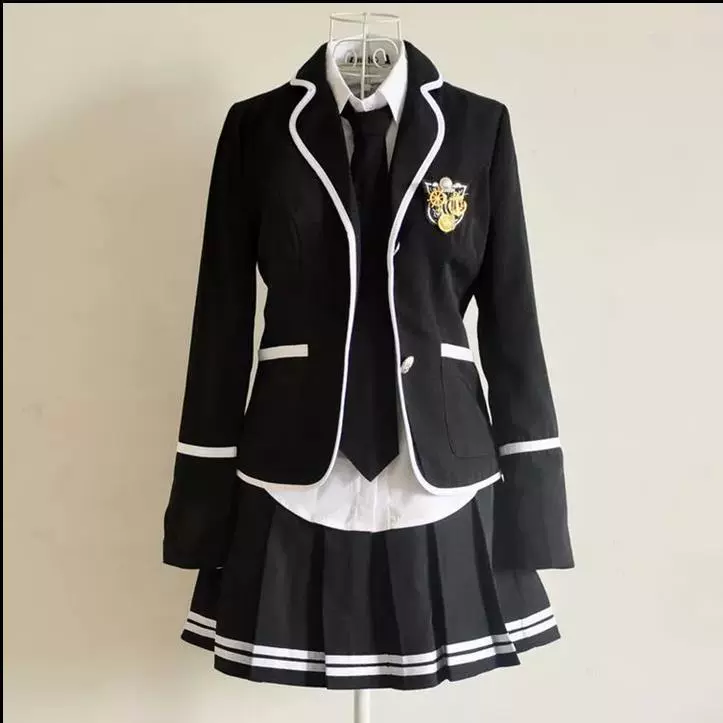 英伦风春秋学生校服套装日本水手jk制服裙韩版高中男女学生演出服