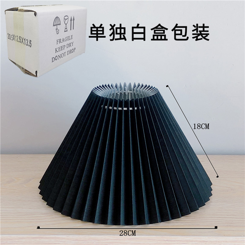 Fábrica directa tela plisada pantalla Shell boca inferior 28 Hotel dormitorio comedor lámpara de pared Accesorios