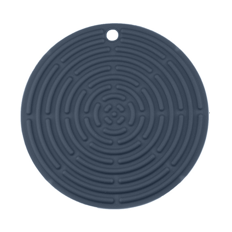 Round Silicone Ripple Placemat Heat Insulation Mat Threaded Cup Bowl Mat Dining Table Mat Plate Mat Mosquito Incense Texture Mat Household