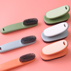 Long-handled shoe brush household travel brush simple color collision laundry portable brush shoe cleaning brush laundry brush set