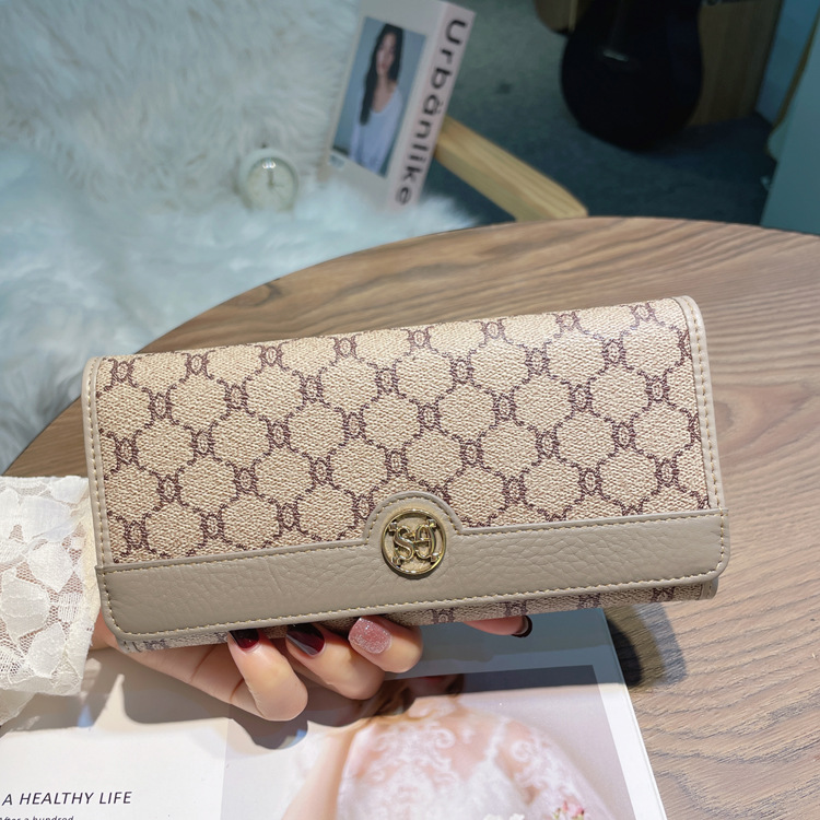 2024 Nouvelle Mode Portefeuille Femme Portefeuille Long Style Femme Portefeuille Deux Fois En Cuir Véritable Multi-Cartes Fente Carte Sac Portefeuille Femme_voghion.com