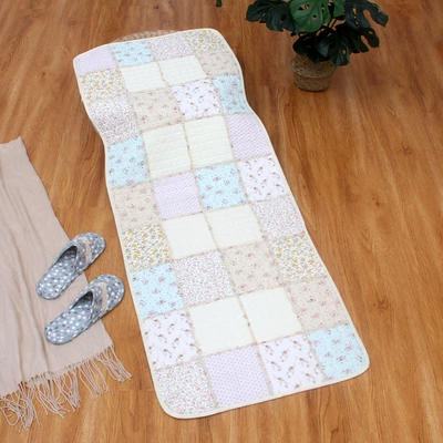 Cotton Bedside Mat, Door: Avtomobil döşəmə paspasları - october-pink-bedside-mat-or-car-mat-back-seat-50x135cm
