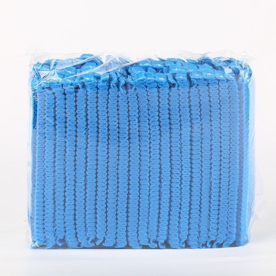 壹次性無紡布加厚浴帽雙筋條形帽防塵防掉發透氣頭套食品無塵車間