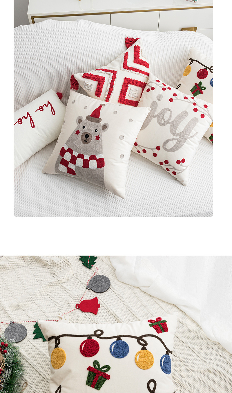 Casual Cute Letter Bear Solid Color Polyester Pillow Cases display picture 2