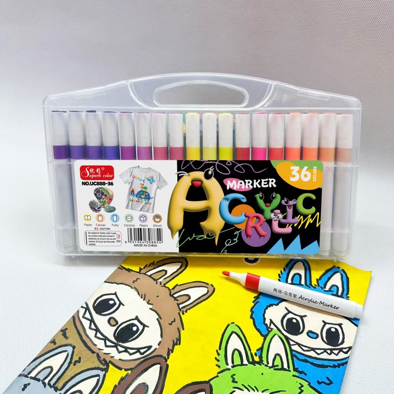 marcador de acrílico pincel de dibujo de arte pincel de graffiti pincel impermeable papel plegable pincel de color