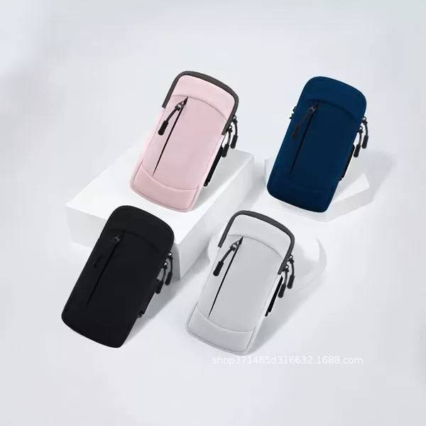Sports arm bag unisex running phone arm sleeve waterproof lightweight outdoor fitness wrist bag 6.8inch phone
