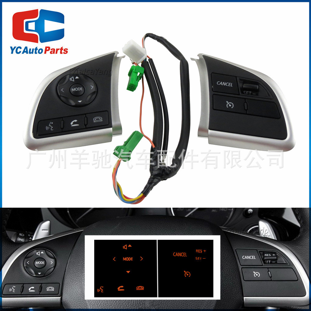 Adecuado para Mitsubishi outlander yige Jinxuan coche accesorios volante botón interruptor de control crucero volumen