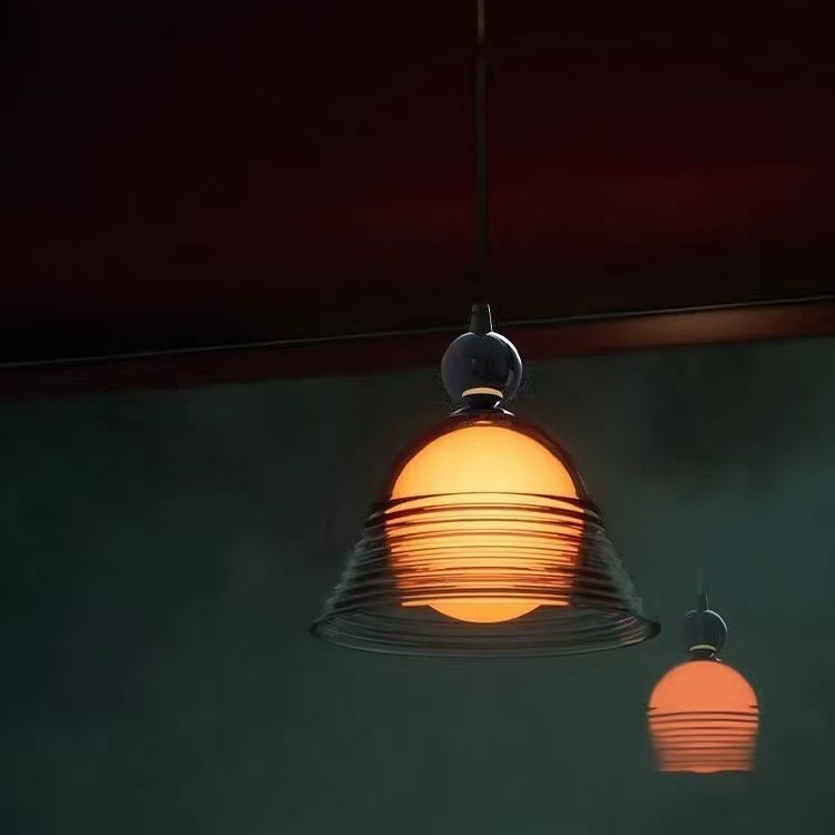 Bauhaus Modern Minimalist Sunset Glass Pendant Light for Balcony, Bar, Dining Room, Bedroom, Study, Bedside, Single-Head, Small, Light Luxury Bauhaus Modern Minimalist Sunset Glass Pendant Light for Balcony, Bar, Dining Room, Bedroom, Study, Bedside, Single-Head, Small, Light Luxury
