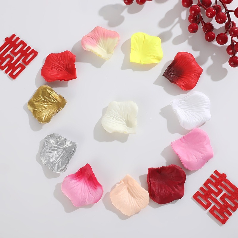 中国の創造的な模擬花びらお祝いバラの花びらウェディング用品アクセサリーバラの花びら結婚式の部屋の装飾|undefined