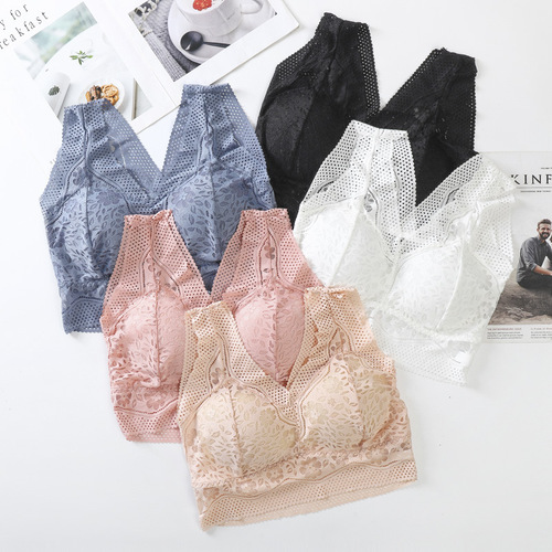 Seamless broad shoulders, ice silk, beautiful back, girl's wrapped bra, tube top, sexy small breasts, gathered, wire-free bra, bottoming underwear for women