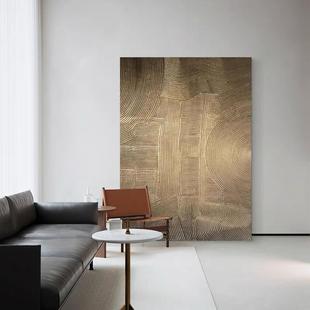 M.S Hand-Painted Oil Painting Abstract Modern Simple Stereo Line Texture Living Room Bedroom Scandinavian Hotel Floor Hanging Painting