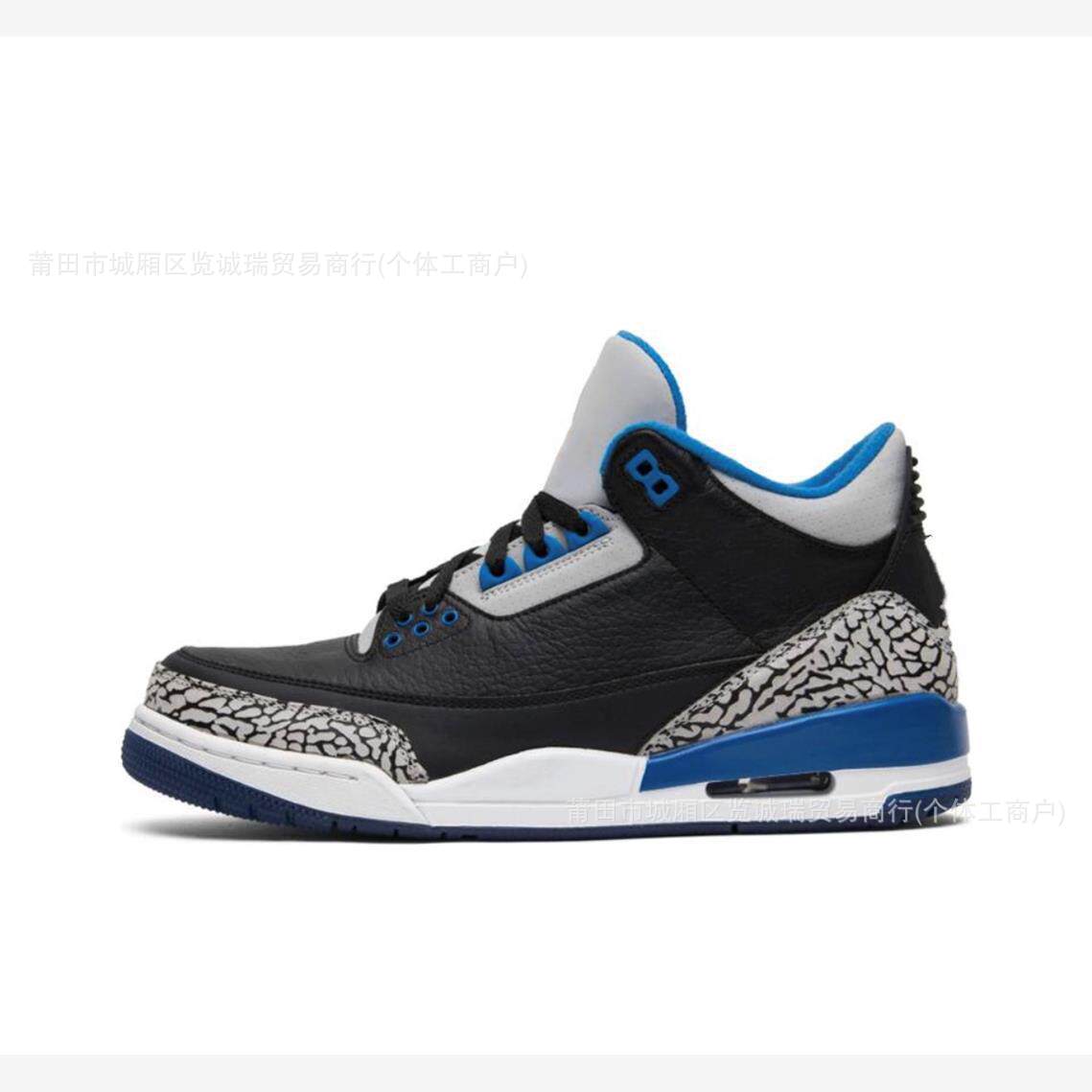 Comercio exterior Putian zapatos aj3 zapatos de baloncesto Fujiwara Hao North Carolina zapatos de cemento azul y blanco para hombres y mujeres zapatos de carrera de suela gruesa