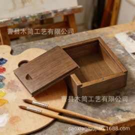 实木收纳盒家用首饰礼品滑盖木盒相思木礼物惊喜盒木质项链耳坠盒