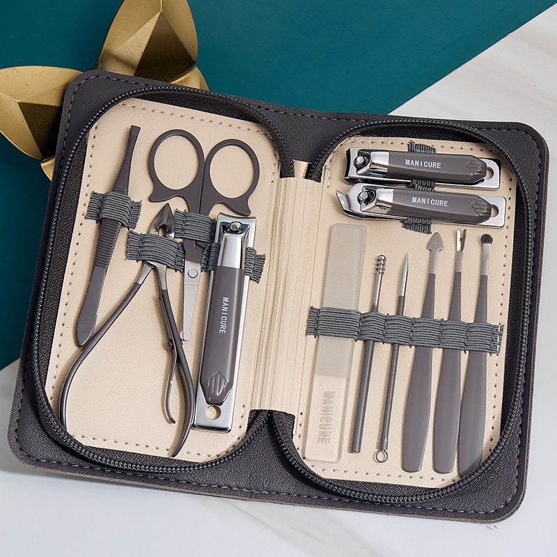 Black set with zipper, 12 pieces