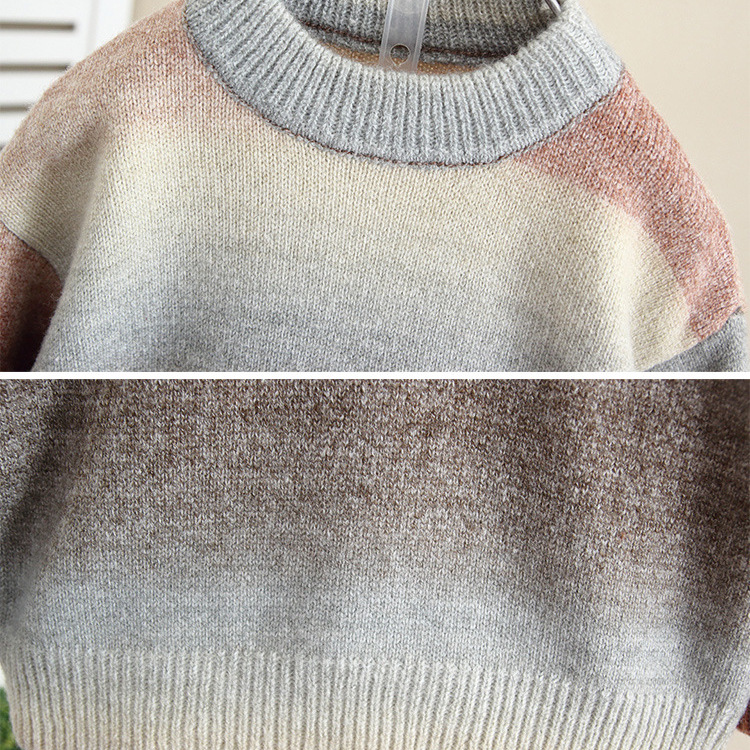 6452 Suéter de invierno para niños Suéter de punto casual para niños Calidez 2024 Otoño e invierno Nuevo estilo para niños Tops