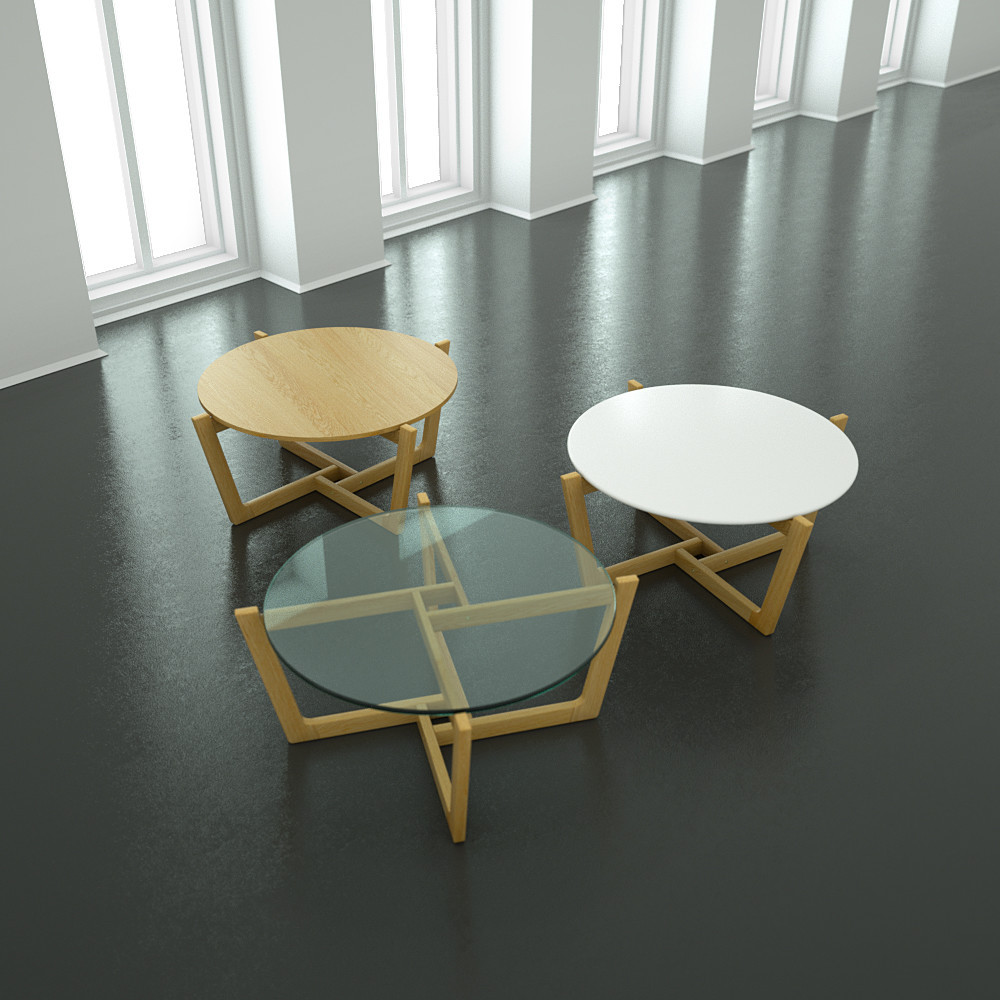 Mesa de café redonda de roca mesa de té redonda de lujo ligera de alta calidad moderna simple borde de vidrio templado image 3