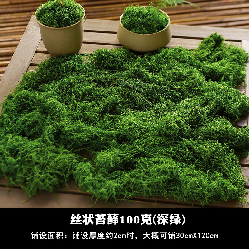 Simulación de musgo artificial de fibra de tela de peluche Micropisaje Disposición ornamental Césped bonsai maceta decoración paisajística